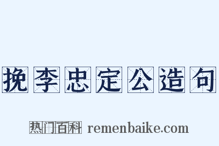 挽李忠定公造句是什么意思的图片
